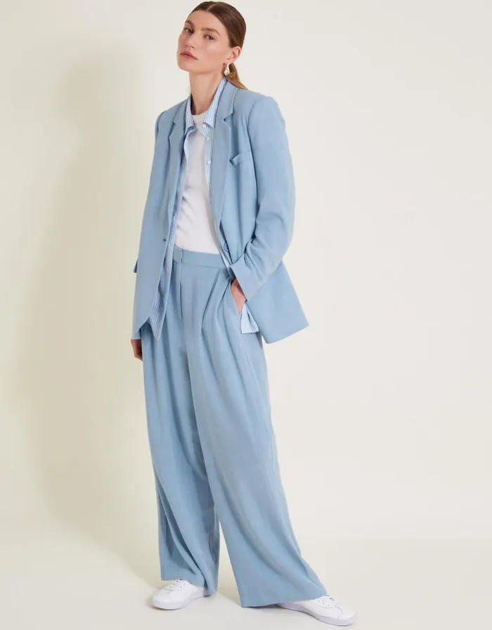 Monsoon Sabrina SingleBreasted Blazer Blue Women Coords Monsoon Sabrina SingleBreasted Blazer Blue Women Coords