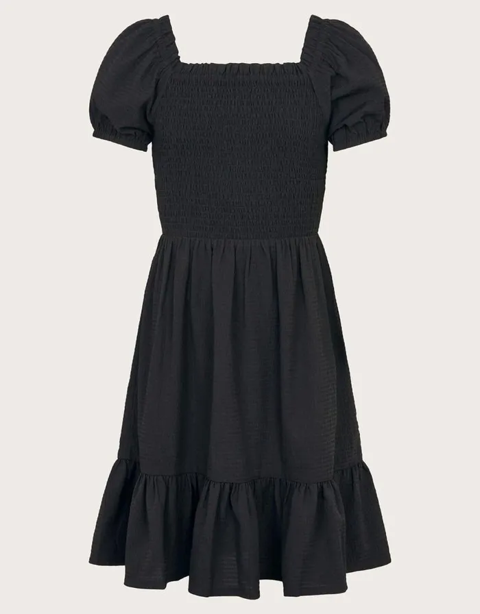 Monsoon Seersucker Dress Black Children Dresses