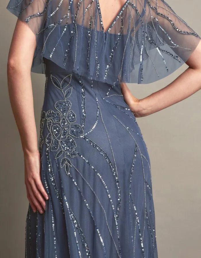 Monsoon Sienna Embellished Maxi Dress Blue Women Occasionwear Monsoon Sienna Embellished Maxi Dress Blue Women Occasionwear