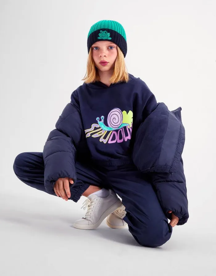 Monsoon Slow Down Cropped Jumper Black Children Knitwear and Cardigans