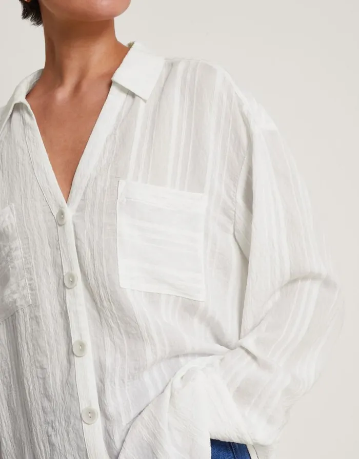 Monsoon Sofia Long Sleeve Textured Shirt White Women Tops and Blouses Monsoon Sofia Long Sleeve Textured Shirt White Women Tops and Blouses