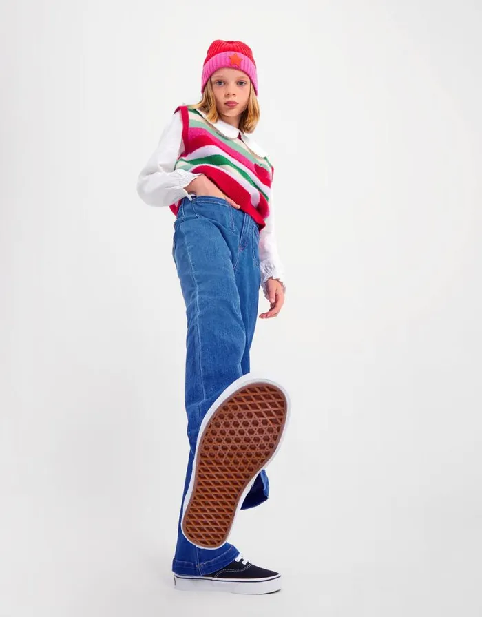 Monsoon Star Detail Embroidered Jeans Blue Children Casualwear Collection