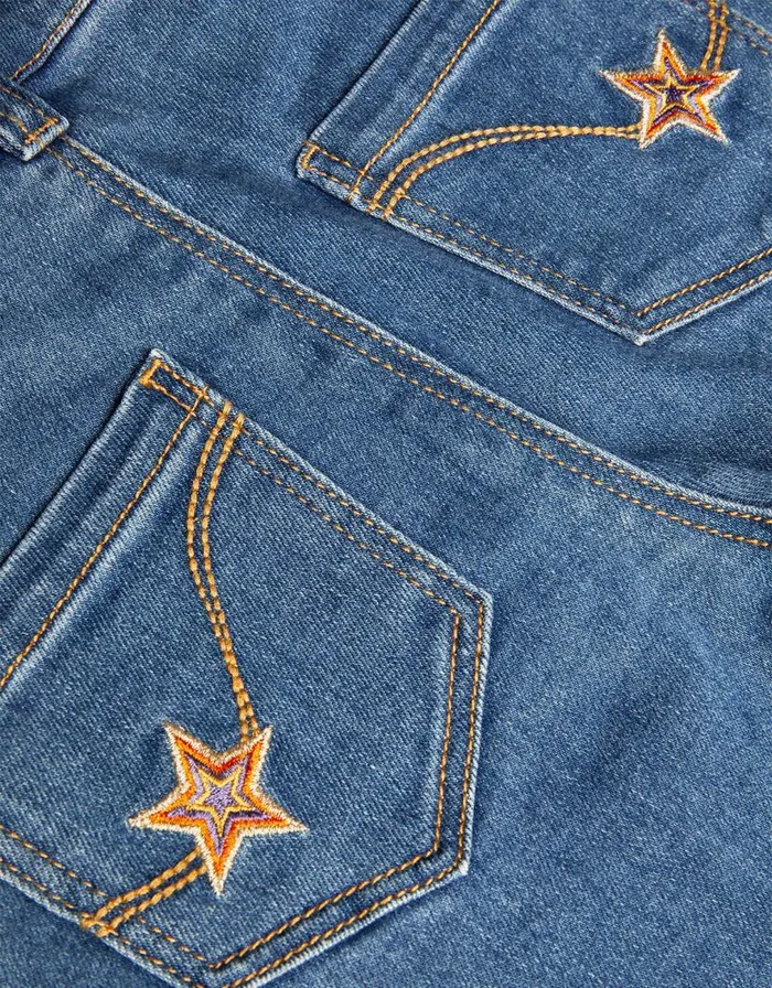 Monsoon Star Detail Embroidered Jeans Blue Children Casualwear Collection Monsoon Star Detail Embroidered Jeans Blue Children Casualwear Collection