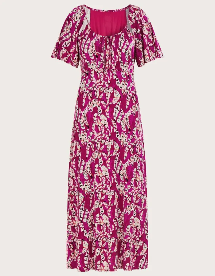 Monsoon Strappy Feather Jersey Maxi Dress Pink Women Maxi Dresses Monsoon Strappy Feather Jersey Maxi Dress Pink Women Maxi Dresses