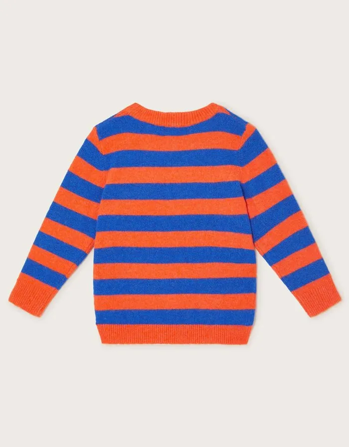 Monsoon Stripe Knit Jumper Orange Children Knitwear Jumpers and Hoodies Monsoon Stripe Knit Jumper Orange Children Knitwear Jumpers and Hoodies