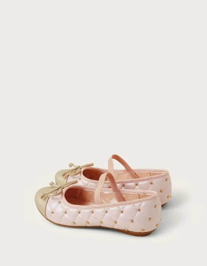 Monsoon Studded Ballet Flats Pink Children Girls039 Shoes and Sandals Monsoon Studded Ballet Flats Pink Children Girls039 Shoes and Sandals