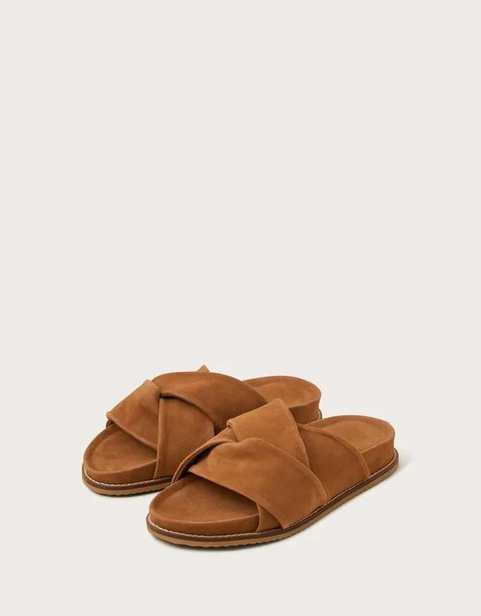 Monsoon Suede Twist Strap Sandals Tan Women Sandals Monsoon Suede Twist Strap Sandals Tan Women Sandals