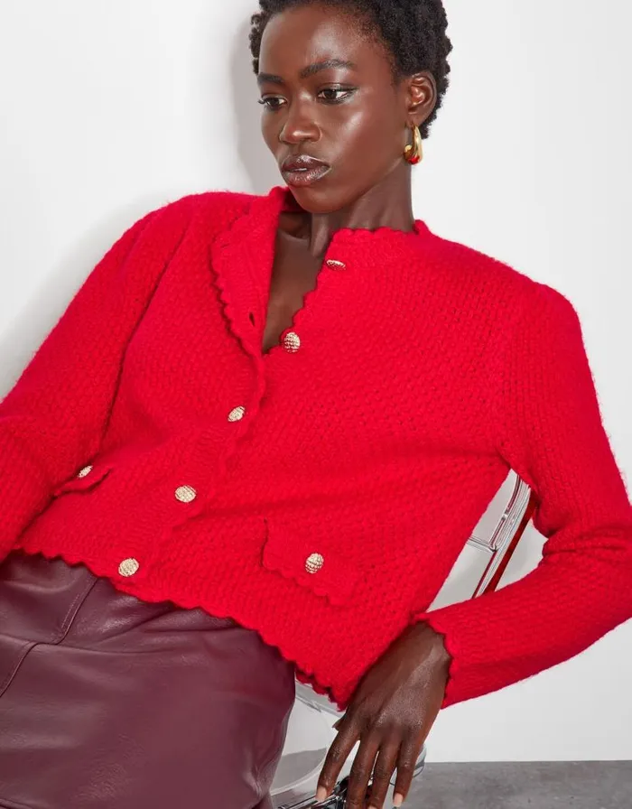 Monsoon Suki Stitch Cardigan Red Women Cardigans Monsoon Suki Stitch Cardigan Red Women Cardigans