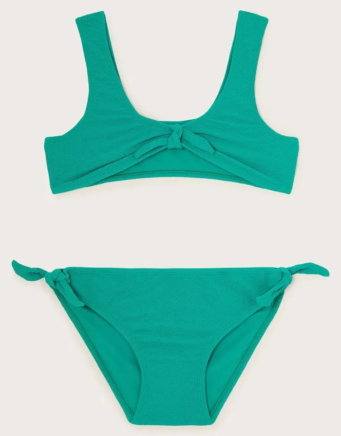 Monsoon Tie Bikini Set Green Children Beachwear and Swimwear