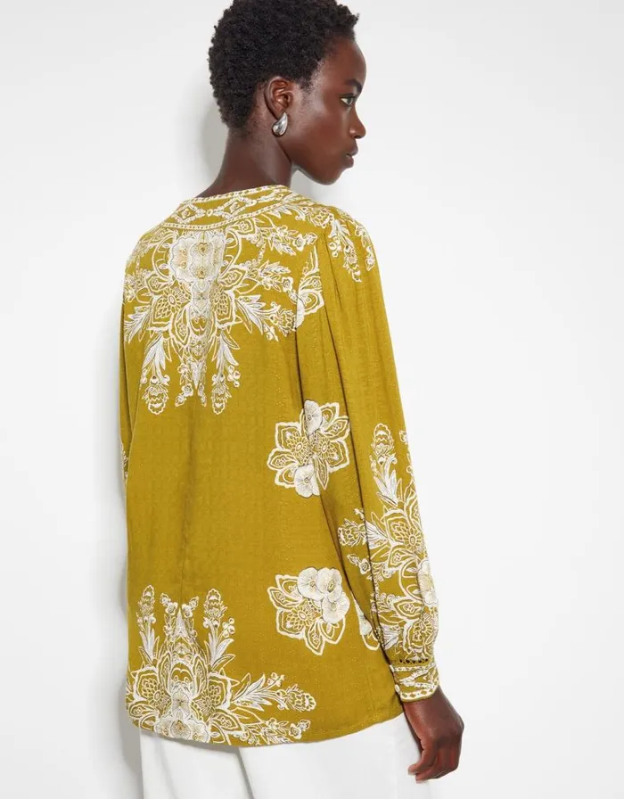 Monsoon Tillie VNeck Floral Border Print Blouse Green Women Tops and Blouses Monsoon Tillie VNeck Floral Border Print Blouse Green Women Tops and Blouses