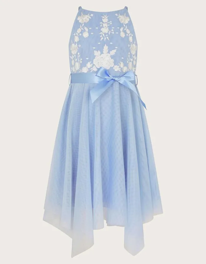 Monsoon Truth Embroidered Dress Blue Children Dresses Monsoon Truth Embroidered Dress Blue Children Dresses