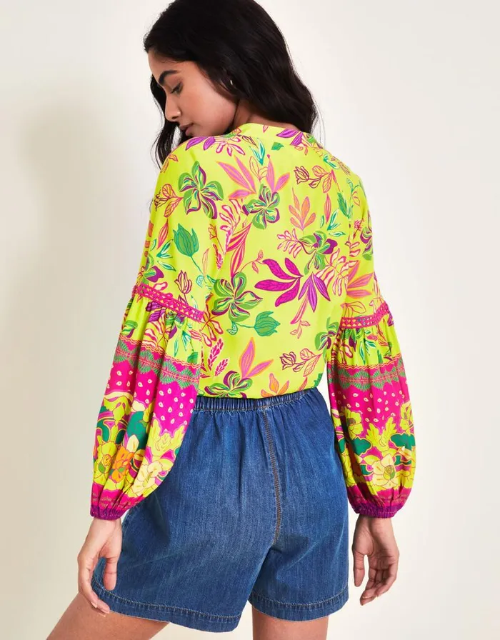 Monsoon Vita Floral Top Green Women Tops and Blouses Monsoon Vita Floral Top Green Women Tops and Blouses