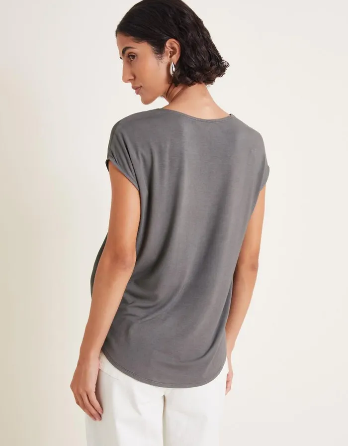Monsoon Wilde Sleeveless Satin Top Grey Women Tops and Blouses Monsoon Wilde Sleeveless Satin Top Grey Women Tops and Blouses