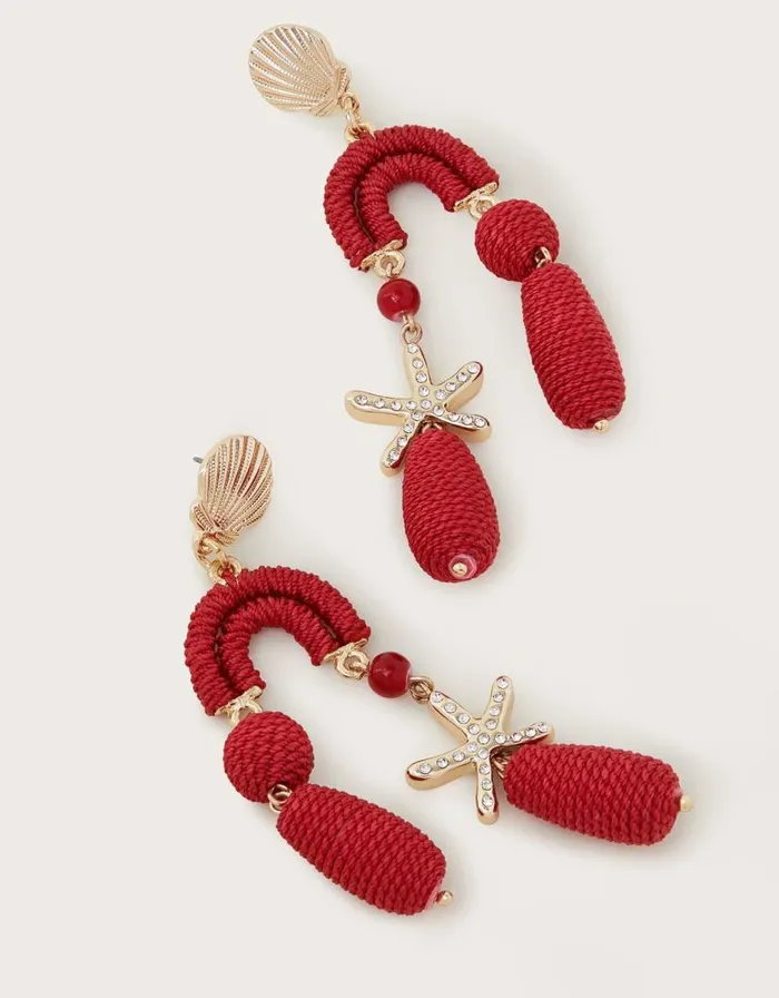 Monsoon Woven Shell Drop Earrings Women Jewellery and Hair Monsoon Woven Shell Drop Earrings Women Jewellery and Hair