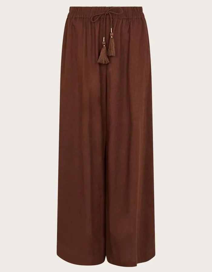 Monsoon Yara Plain Wide Leg Trousers Orange Women Beachwear and Swimwear Monsoon Yara Plain Wide Leg Trousers Orange Women Beachwear and Swimwear