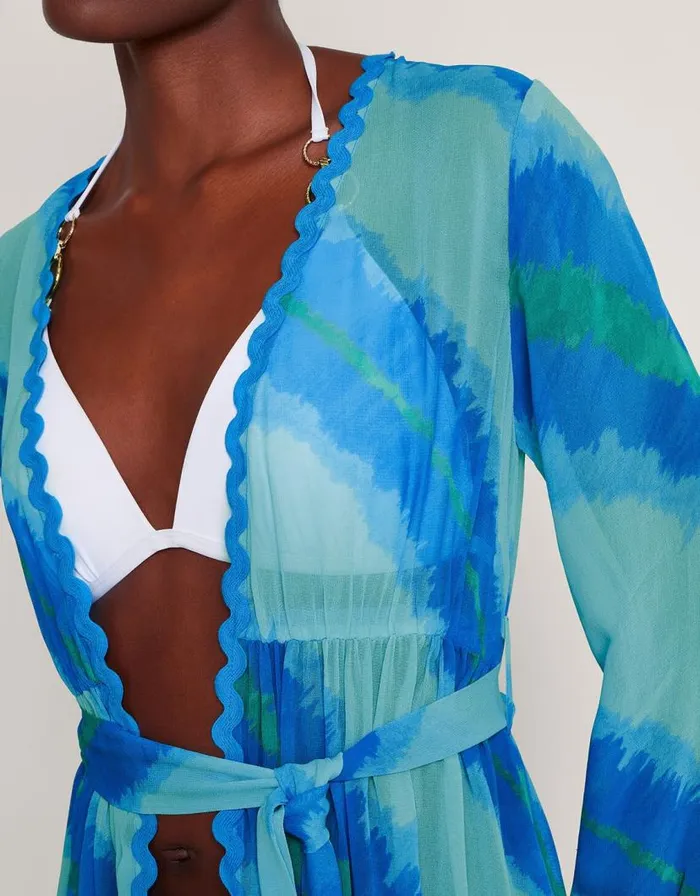 Monsoon Zifia Beach Robe Blue Women Beachwear and Swimwear Monsoon Zifia Beach Robe Blue Women Beachwear and Swimwear