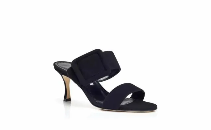 Mules Women Manolo Blahnik GABLEBlack Suede Open Toe Mules Mules Women Manolo Blahnik GABLEBlack Suede Open Toe Mules