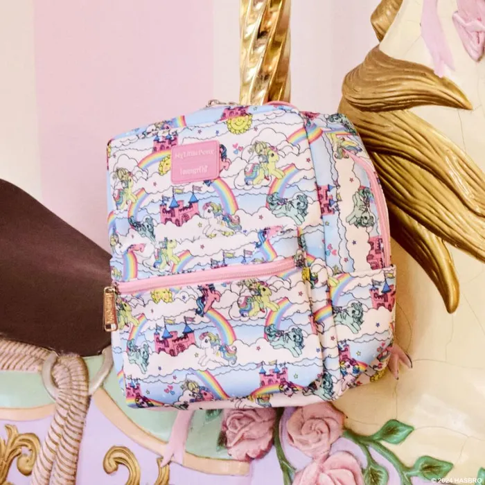 My Little Pony Sky Scene AllOver Print Nylon Square Mini Backpack Unisex Loungefly Backpacks
