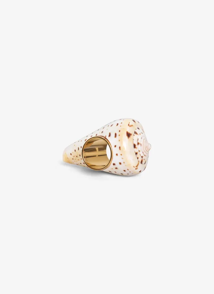 NATURALGOLD LONG SHELL RING Women Alaa Jewels NATURALGOLD LONG SHELL RING Women Alaa Jewels