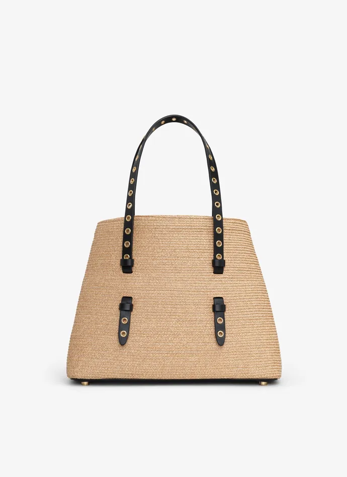 Natural MINA 25 BAG IN PAPER STRAW Women Alaa Le Mina