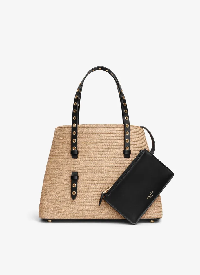 Natural MINA 25 BAG IN PAPER STRAW Women Alaa Le Mina