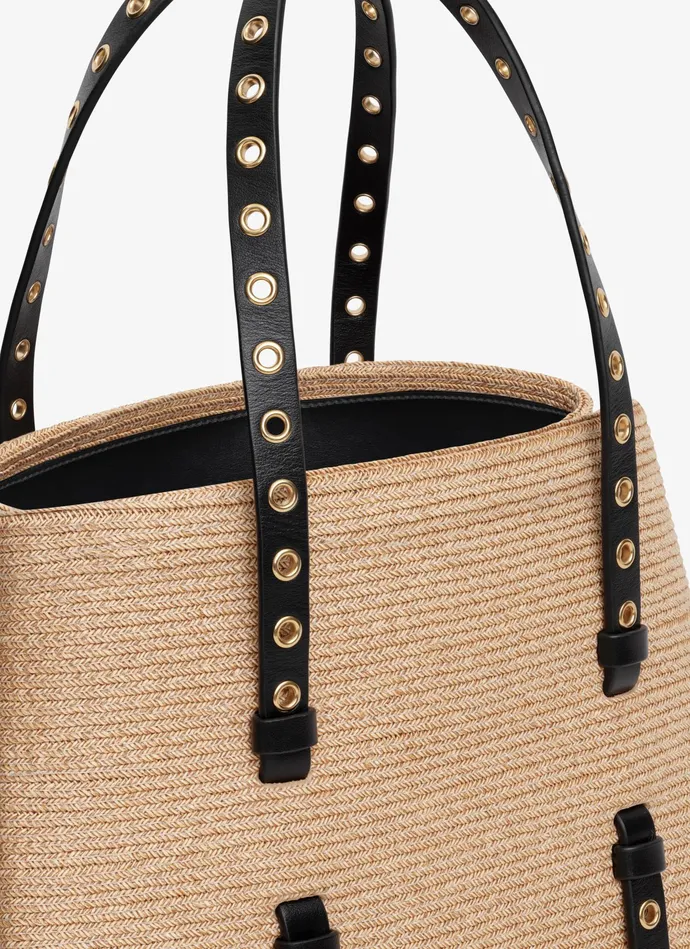 Natural MINA 25 BAG IN PAPER STRAW Women Alaa Le Mina