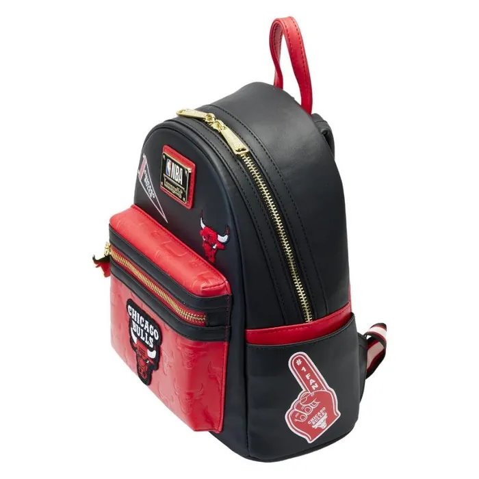 NBA Chicago Bulls Patch Icons Mini Backpack Unisex Loungefly Backpacks