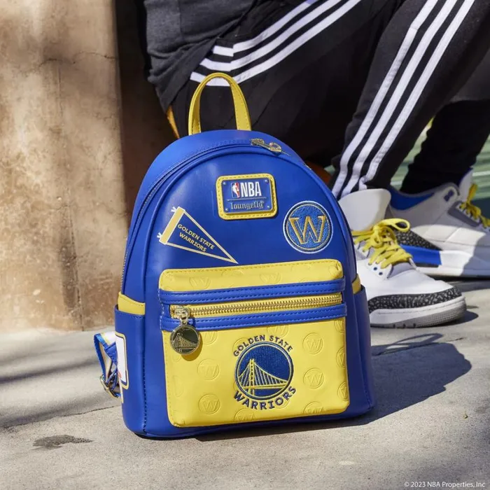 NBA Golden State Warriors Patch Icons Mini Backpack Unisex Loungefly Backpacks