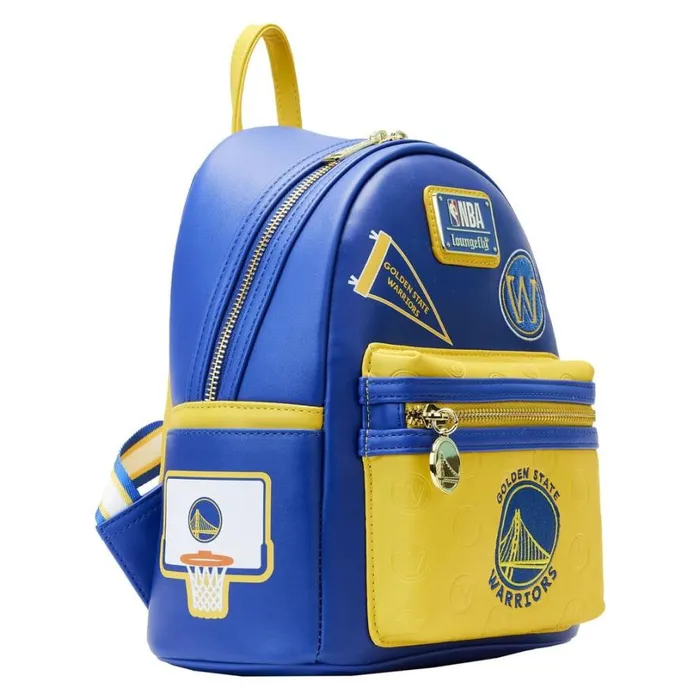 NBA Golden State Warriors Patch Icons Mini Backpack Unisex Loungefly Backpacks