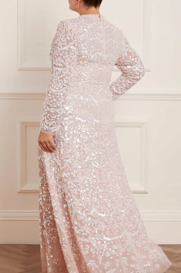 Needle and Thread Alicia Scallop Gown Pink Women Embellished Dresses
