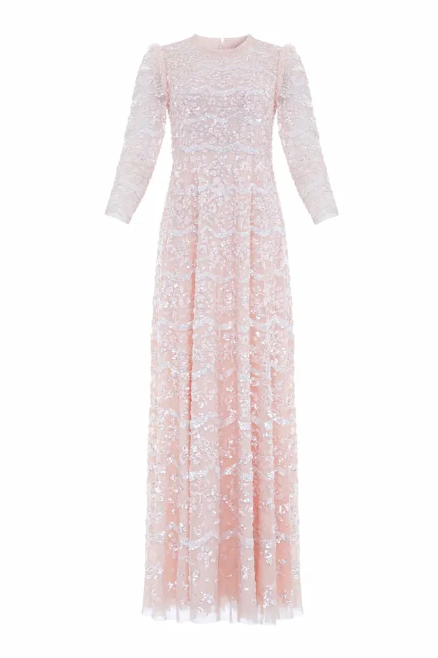 Needle and Thread Alicia Scallop Gown Pink Women Embellished Dresses