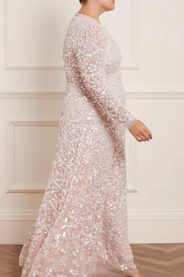 Needle and Thread Alicia Scallop Gown Pink Women Embellished Dresses