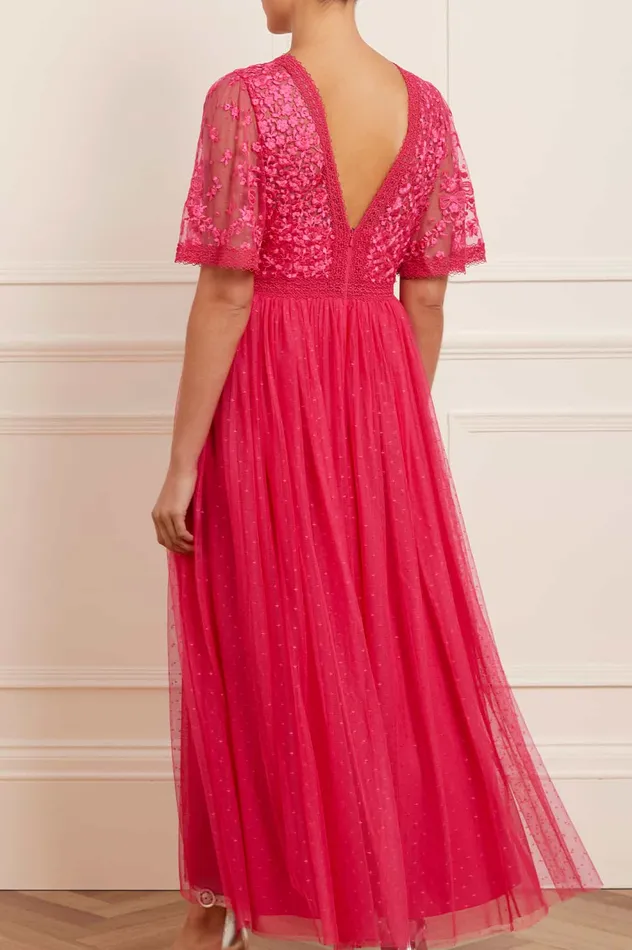 Needle and Thread Celestia Ribbon Bodice Ankle Gown Pink Women Exclusives Needle and Thread Celestia Ribbon Bodice Ankle Gown Pink Women Exclusives