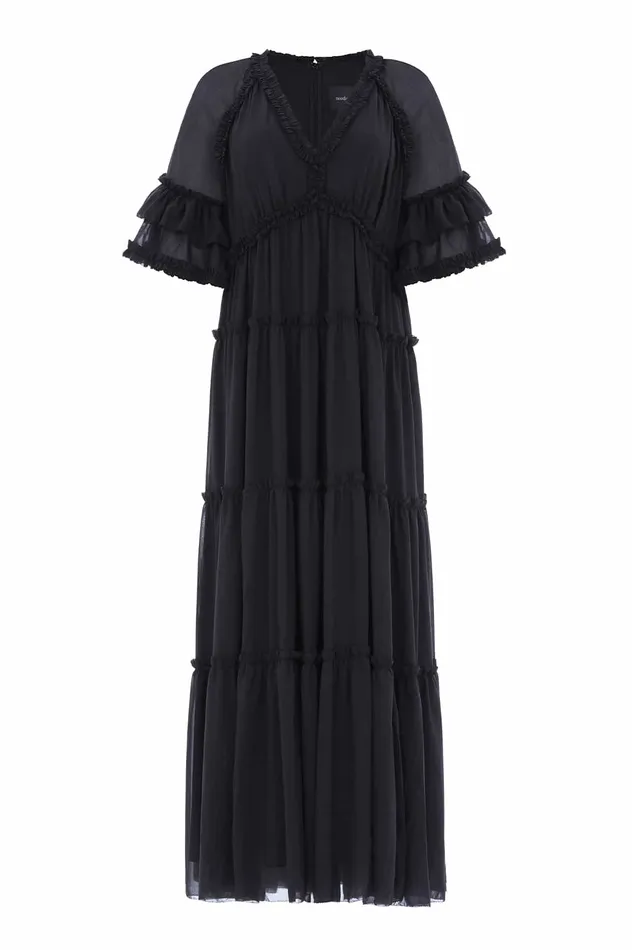 Needle and Thread Dora Chiffon Ankle Gown Black Women Day Dresses Needle and Thread Dora Chiffon Ankle Gown Black Women Day Dresses