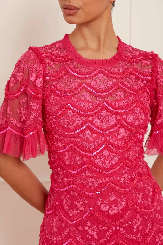 Needle and Thread Lily Bloom Ankle Gown Pink Women Embellished Dresses
