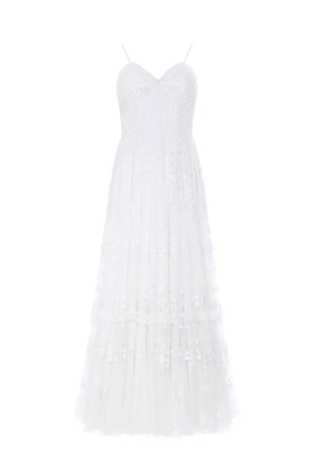 Needle and Thread Margot Cami Ankle Gown White Women Embellished Dresses
