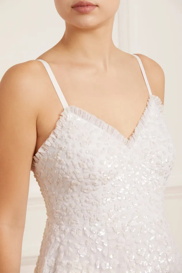 Needle and Thread Margot Cami Ankle Gown White Women Embellished Dresses