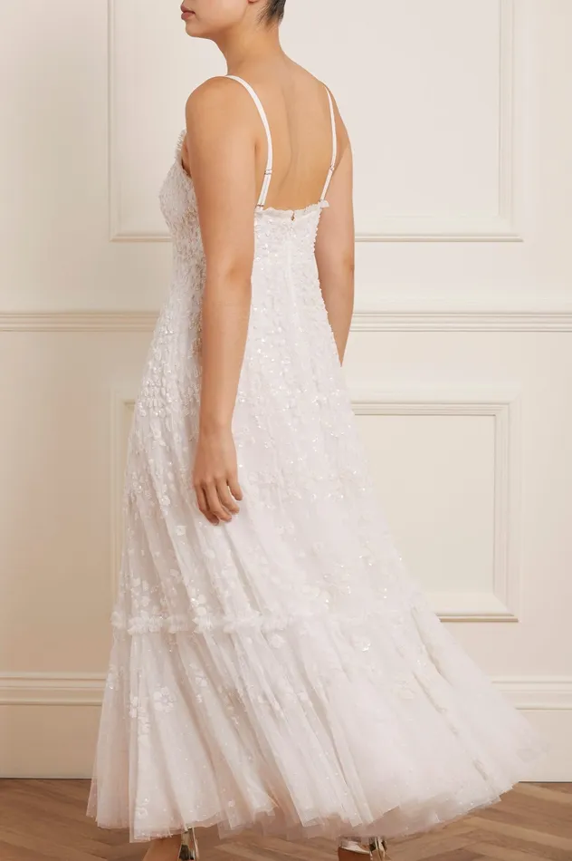 Needle and Thread Margot Cami Ankle Gown White Women Embellished Dresses