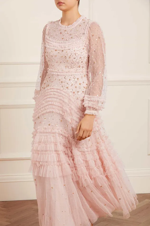 Needle and Thread Maybelle Sequin Gown Pink Women Embellished Dresses