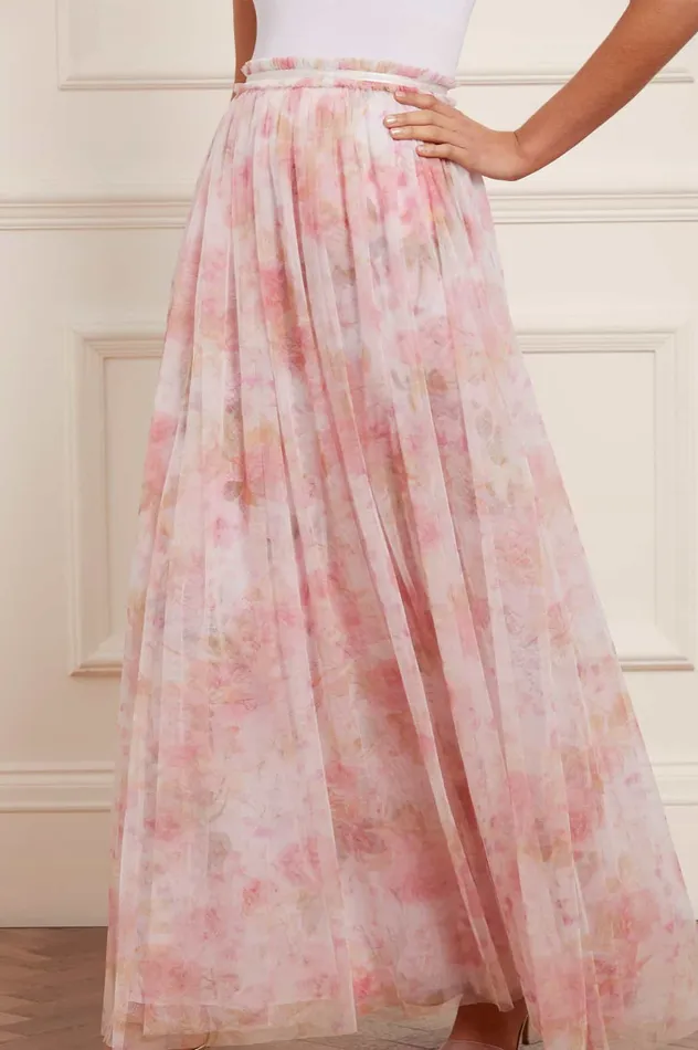 Needle and Thread Rose Bluebell Maxi Skirt Pink Women Skirts