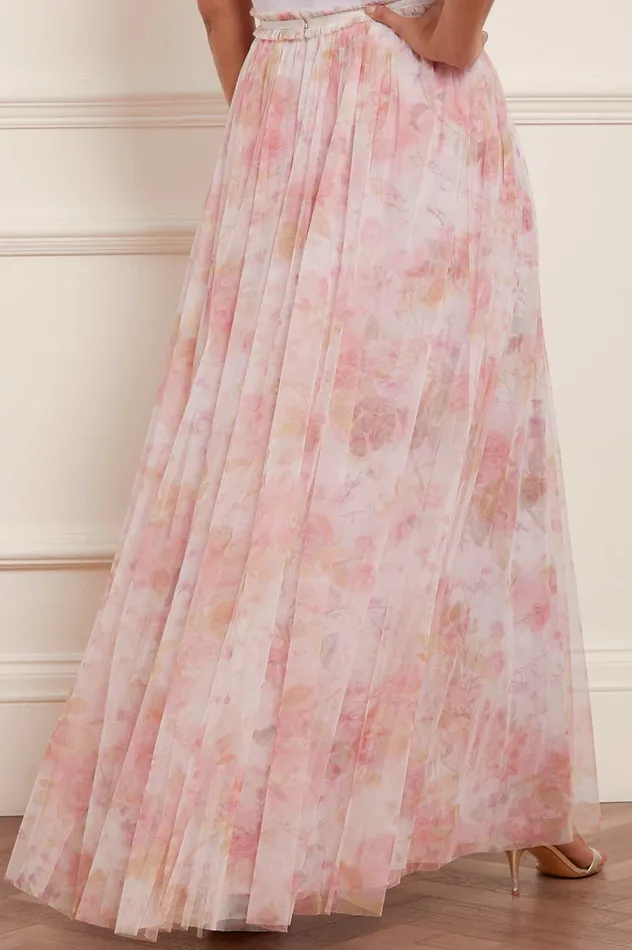 Needle and Thread Rose Bluebell Maxi Skirt Pink Women Skirts