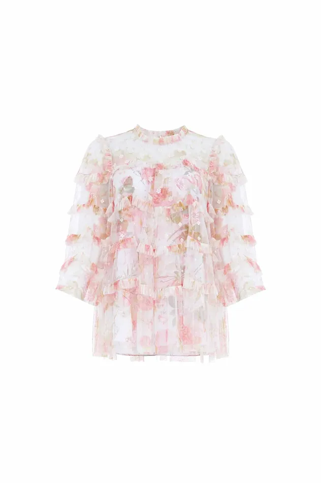 Needle and Thread Rose Bluebell Top Pink Women Tops