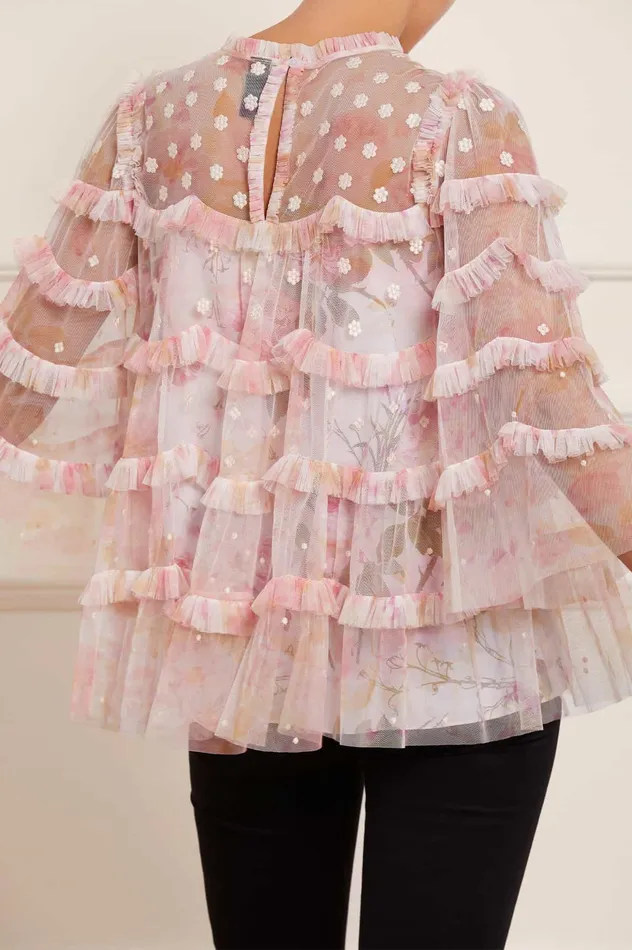 Needle and Thread Rose Bluebell Top Pink Women Tops