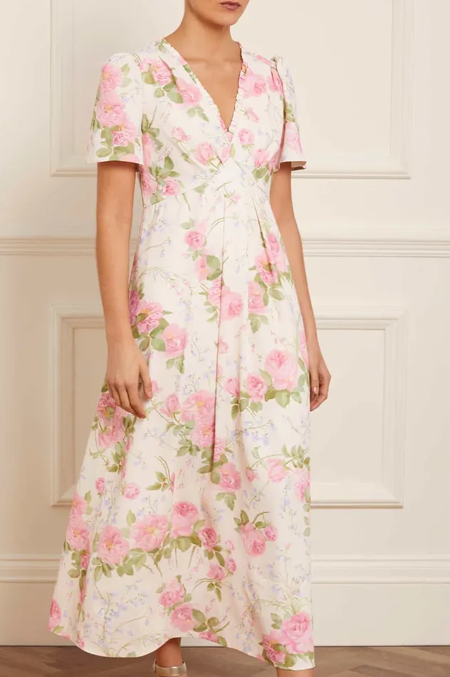 Needle and Thread Rose Bluebell VNeck Ankle Dress Multi Women Printed Dresses