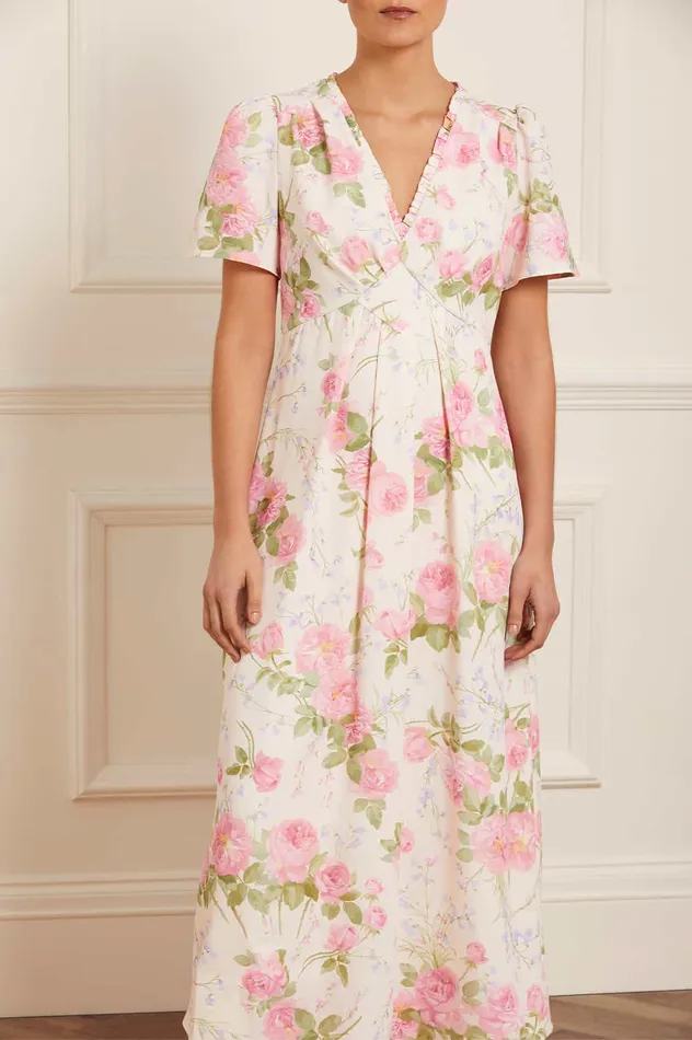 Needle and Thread Rose Bluebell VNeck Ankle Dress Multi Women Printed Dresses