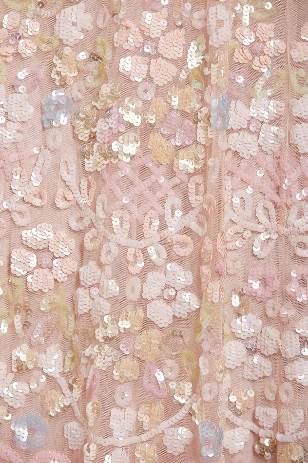 Needle and Thread Shimmer Fairytale VNeck Gown Pink Women Embellished Dresses