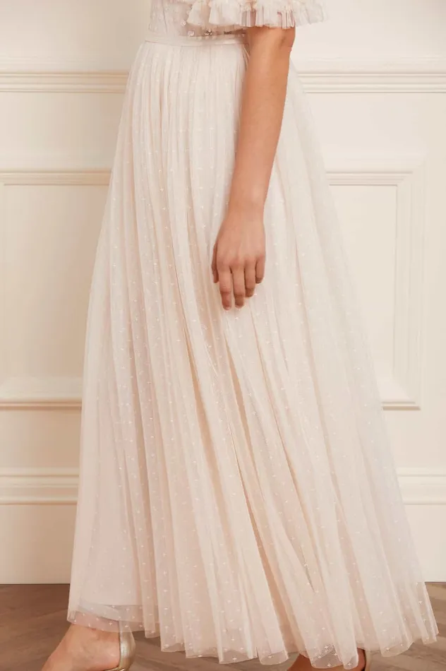 Needle and Thread Thea Bodice Ankle Gown Champagne Women Embellished Dresses Needle and Thread Thea Bodice Ankle Gown Champagne Women Embellished Dresses