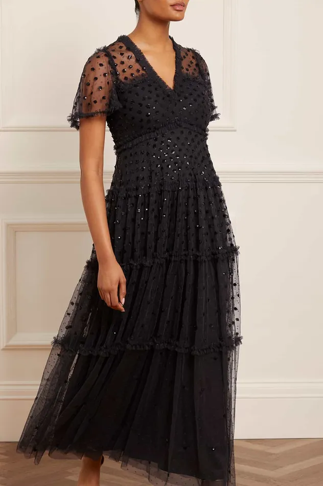 Needle and Thread Thea Gown Black Women Embellished Dresses Needle and Thread Thea Gown Black Women Embellished Dresses