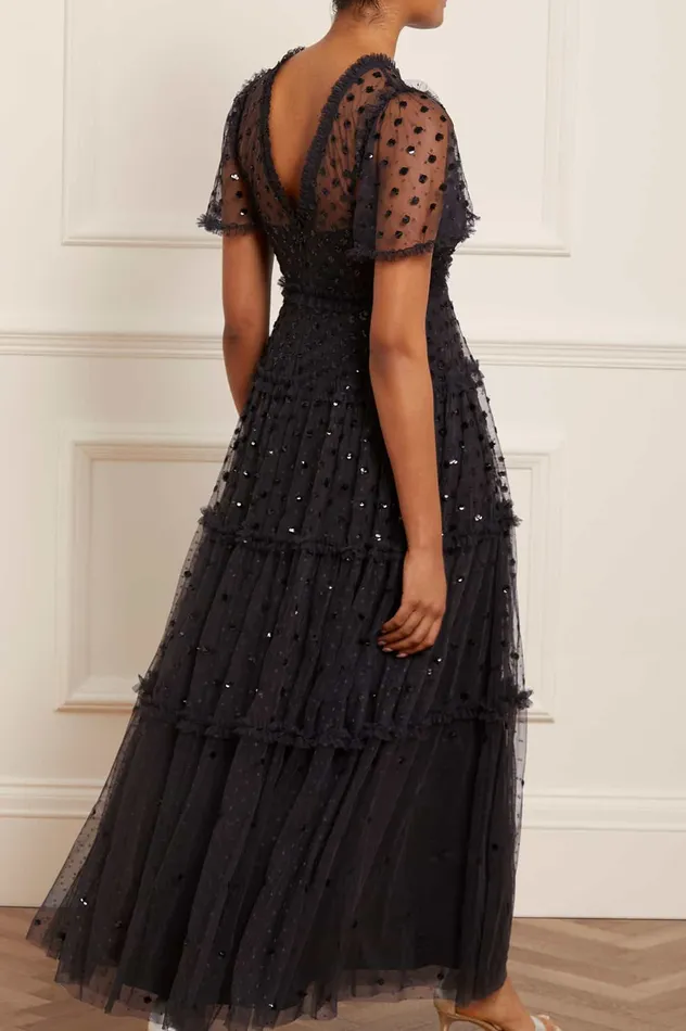 Needle and Thread Thea Gown Black Women Embellished Dresses Needle and Thread Thea Gown Black Women Embellished Dresses
