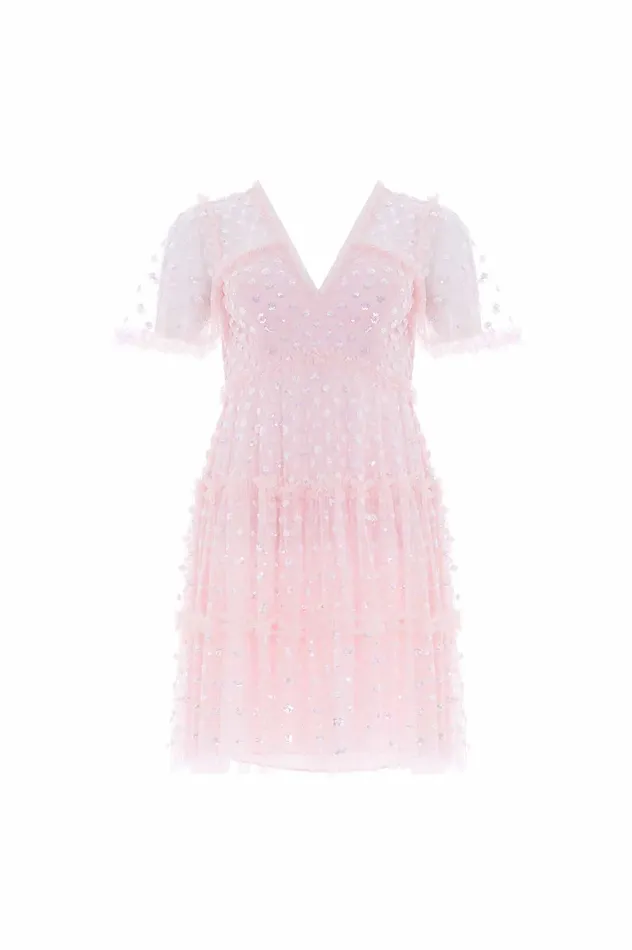 Needle and Thread Thea Mini Dress Pink Women Embellished Dresses Needle and Thread Thea Mini Dress Pink Women Embellished Dresses